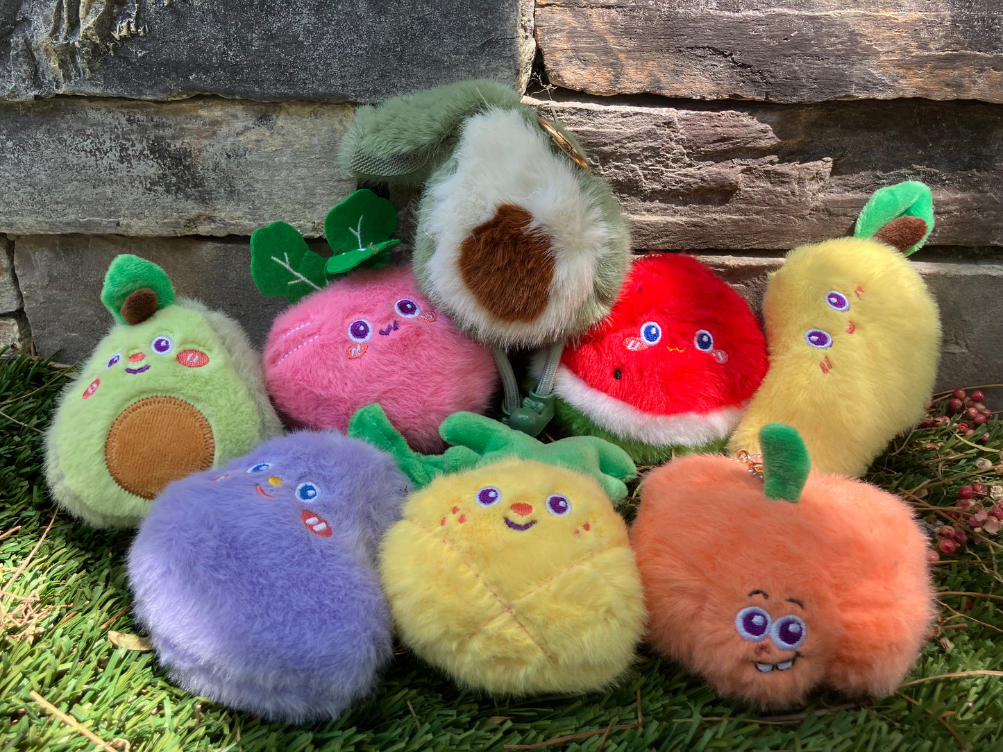 Plush Produce Market – Adorable, Kid-Friendly Fruit & Veggie Keychains!