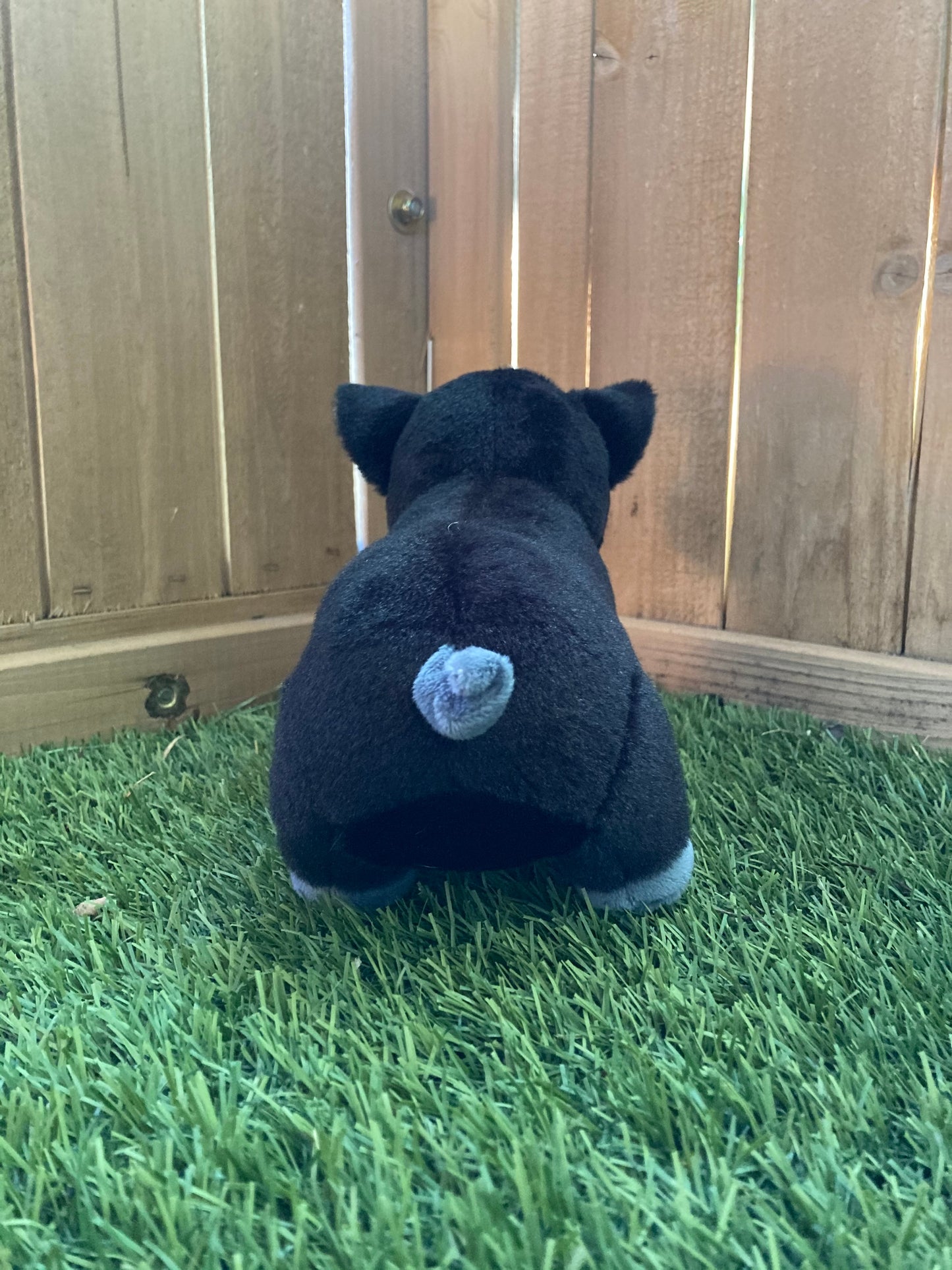 Tofu - The 7" Black Pot-bellied Plush Pig Stuffed Animal Toy