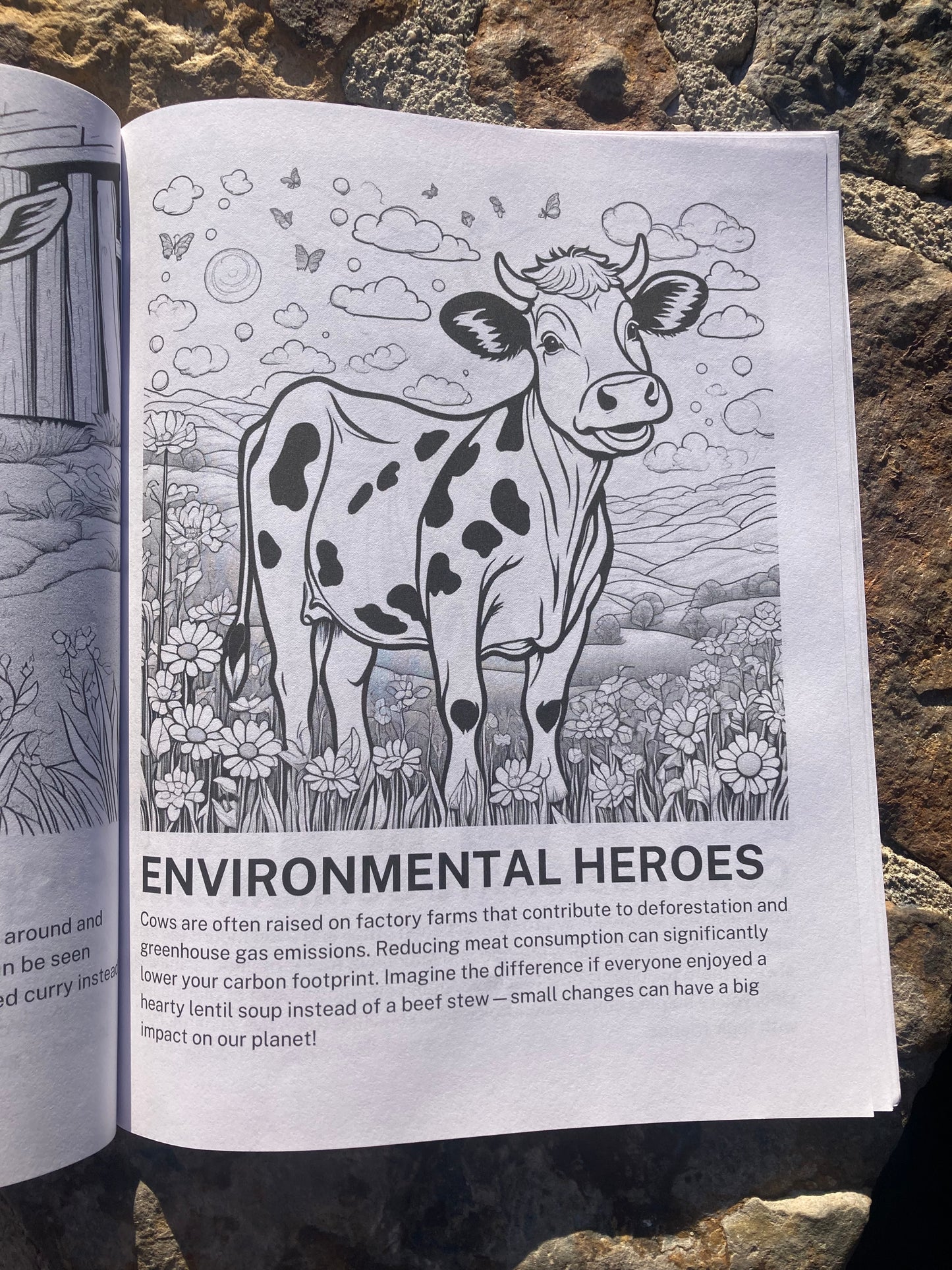 Rescued Farm Animals Coloring Book: Coloring Book of Inspiring Stories, Facts and Plant Based Food Ideas