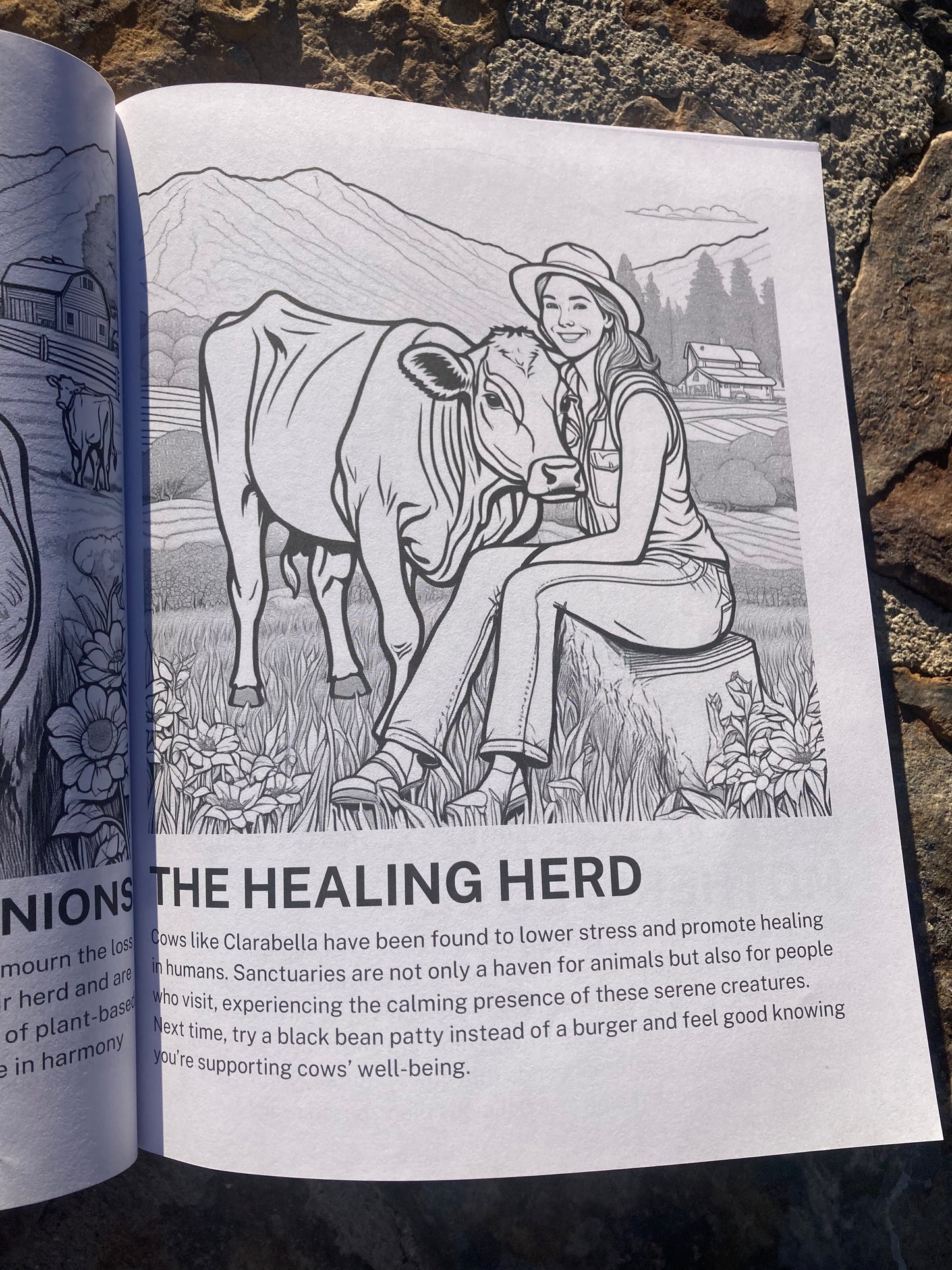 Rescued Farm Animals Coloring Book: Coloring Book of Inspiring Stories, Facts and Plant Based Food Ideas