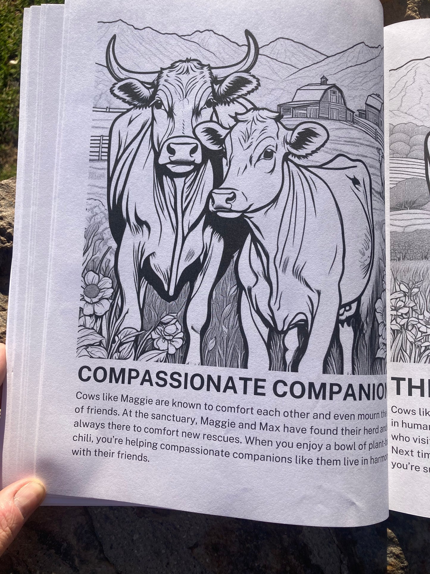 Rescued Farm Animals Coloring Book: Coloring Book of Inspiring Stories, Facts and Plant Based Food Ideas