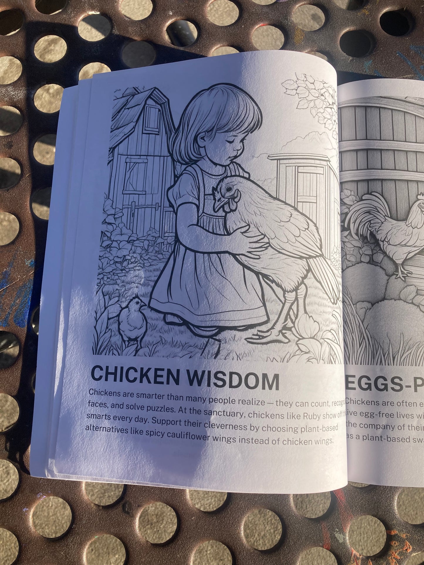 Rescued Farm Animals Coloring Book: Coloring Book of Inspiring Stories, Facts and Plant Based Food Ideas