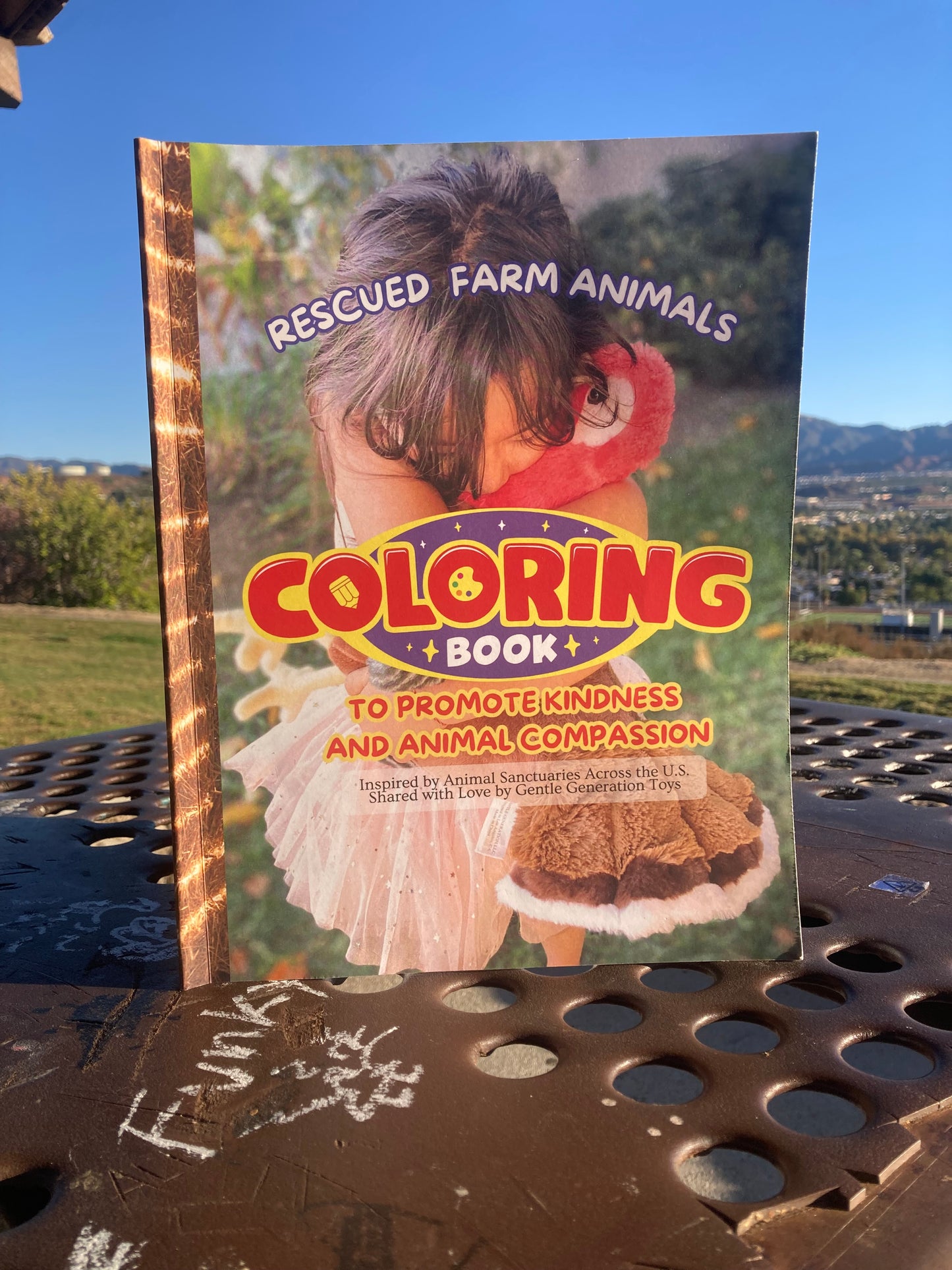 Rescued Farm Animals Coloring Book: Coloring Book of Inspiring Stories, Facts and Plant Based Food Ideas