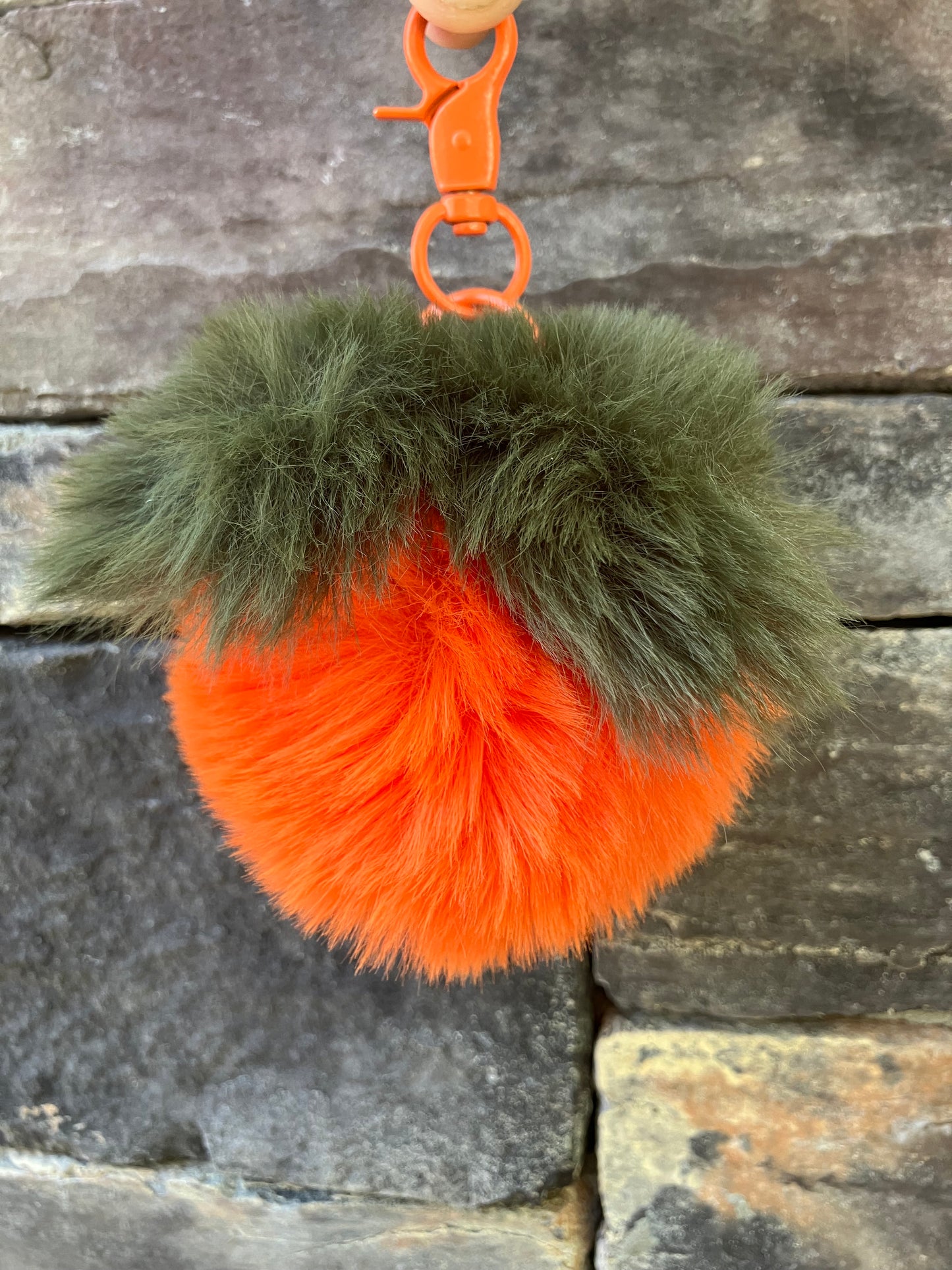 🍊 Fluffy Persimmon Plush Keychain – Limited Fall Fruit Edition