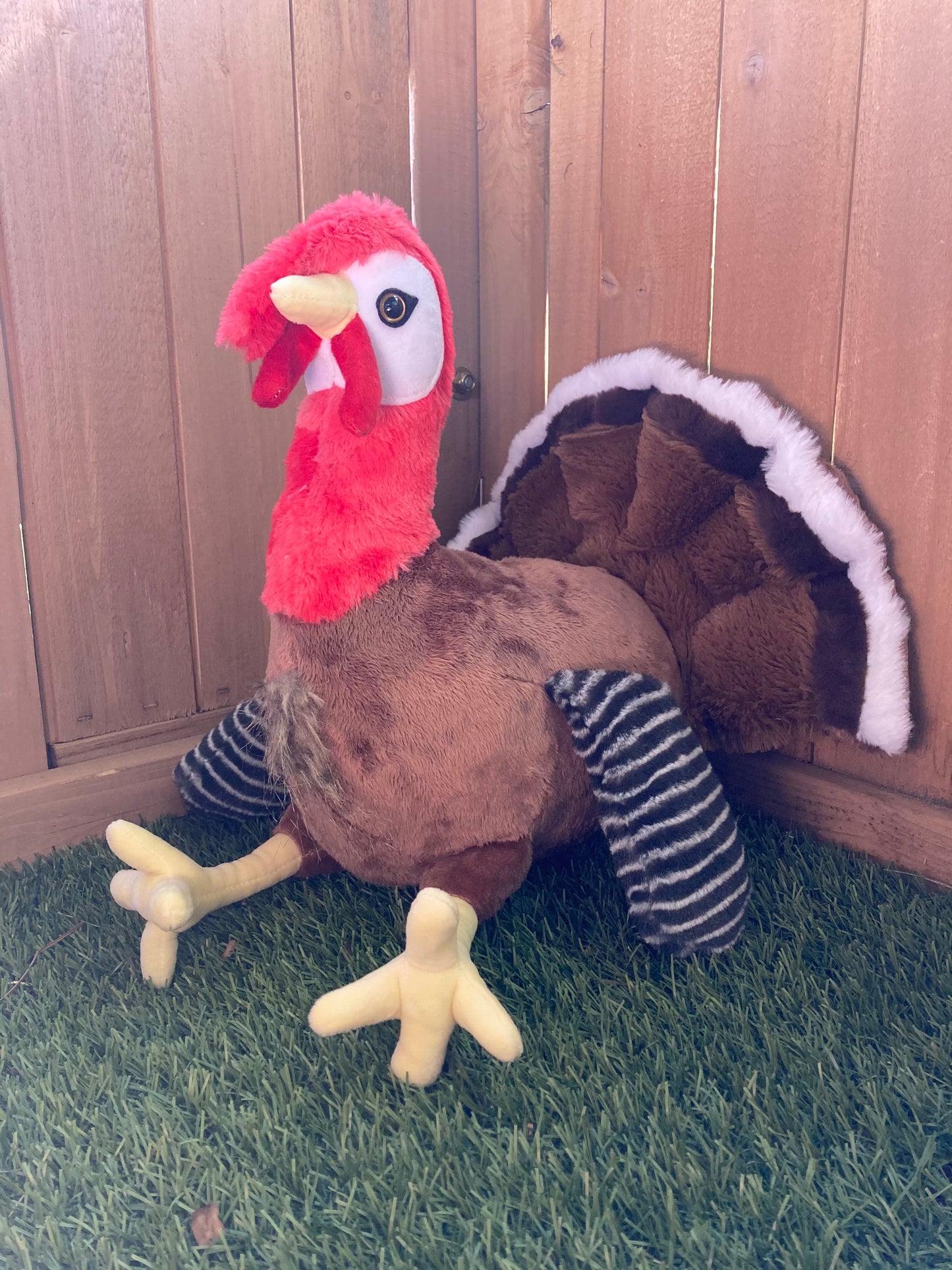15" Turkey Plush - Realistic Stuffed Farm Animal Toy